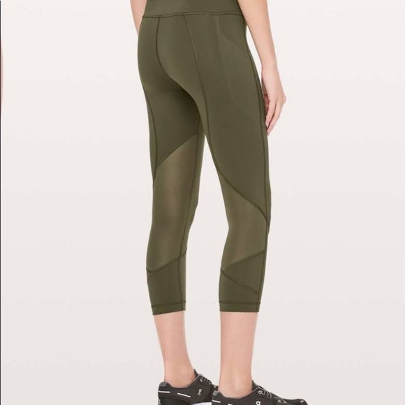 Lululemon Pace Rival Crop Leggings dark olive - Picture 2 of 6